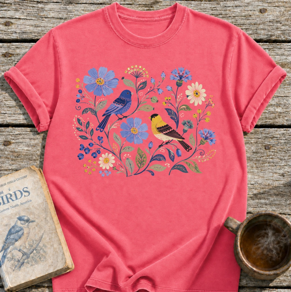 Goldfinch & Bunting Floral T-Shirt
