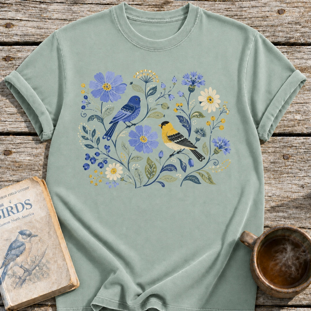 Goldfinch & Bunting Floral T-Shirt