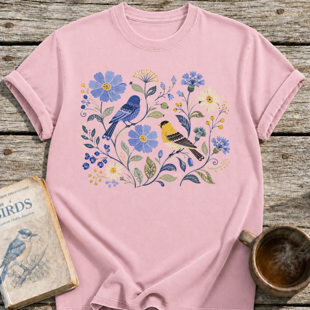 Goldfinch & Bunting Floral T-Shirt