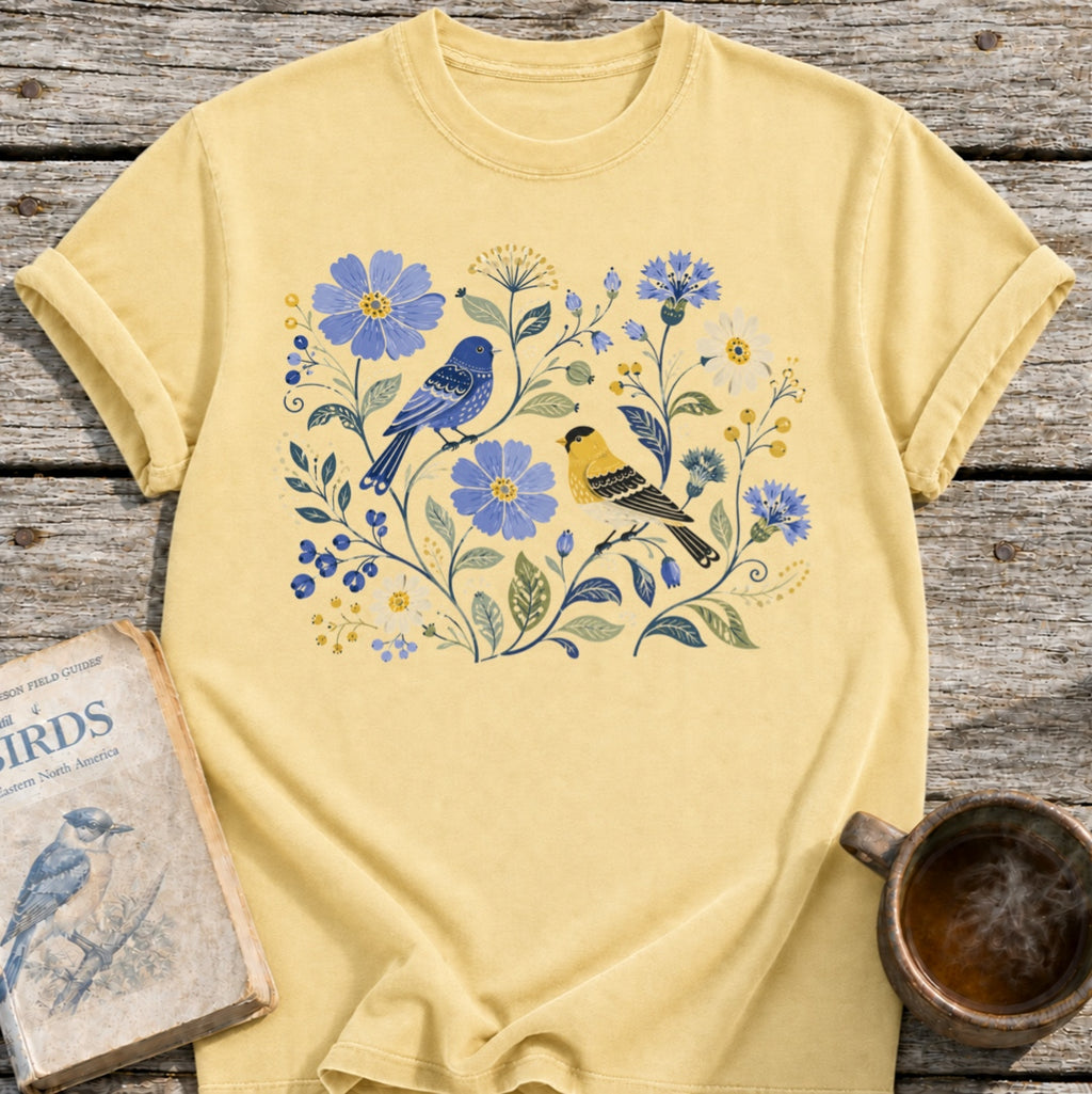 Goldfinch & Bunting Floral T-Shirt