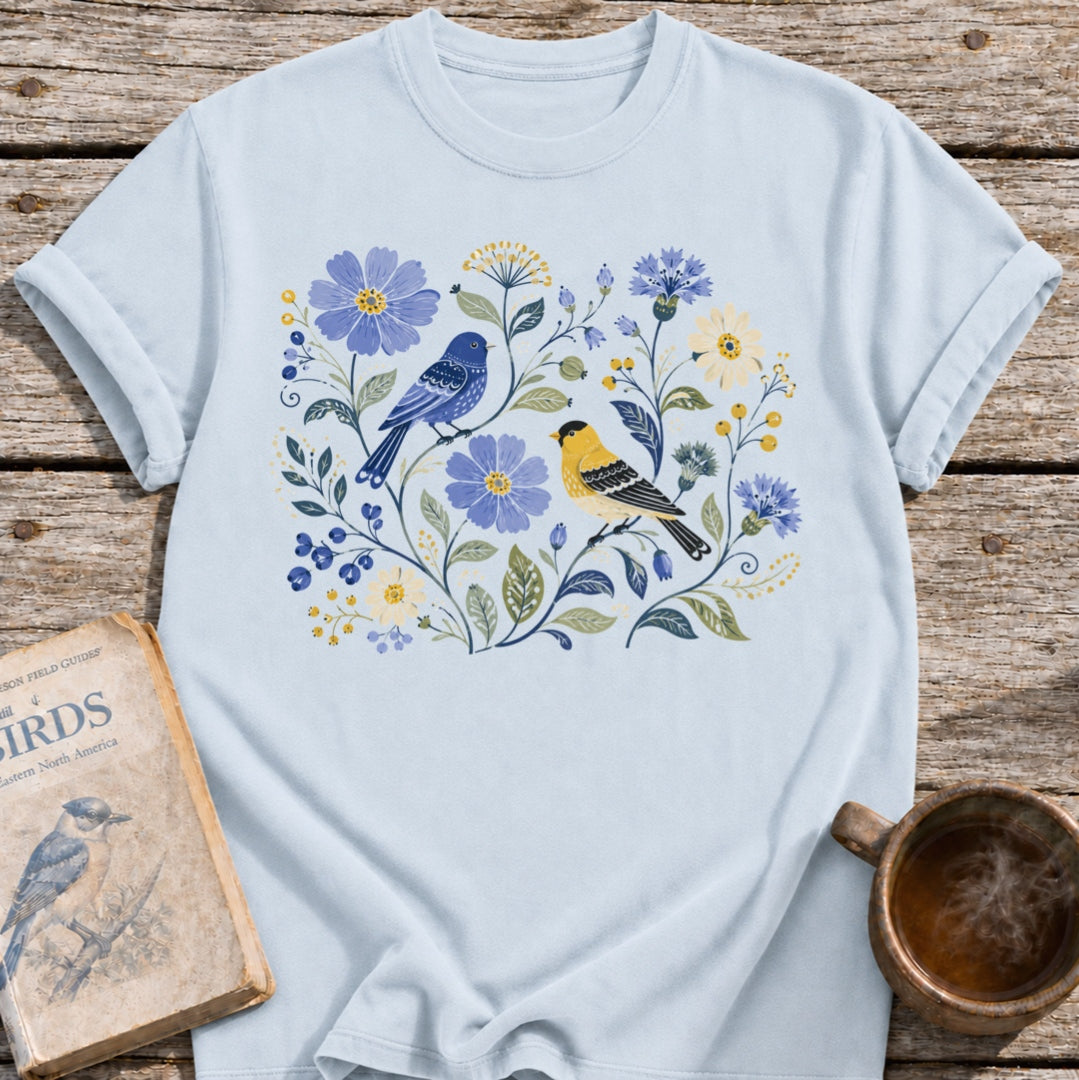 Goldfinch & Bunting Floral T-Shirt