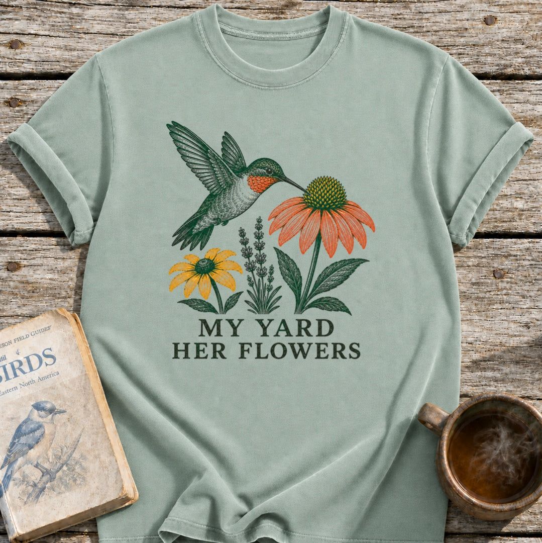 Her Flowers Hummingbird T-Shirt
