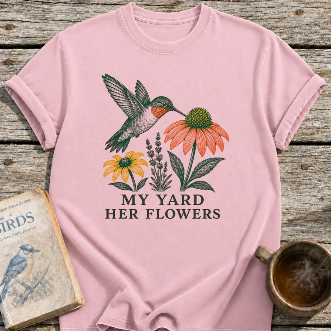 Her Flowers Hummingbird T-Shirt