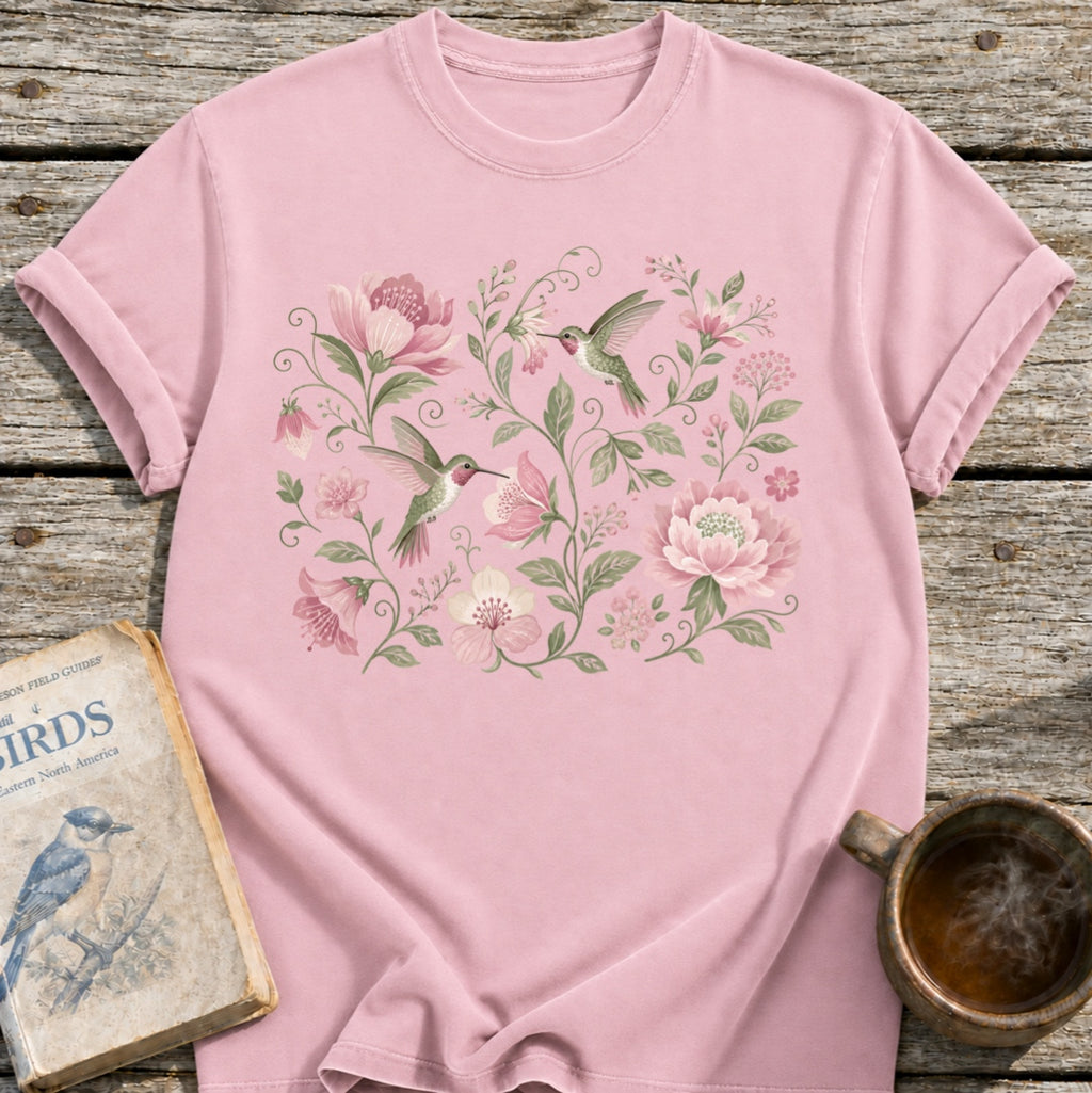 Hummingbirds Floral T-Shirt