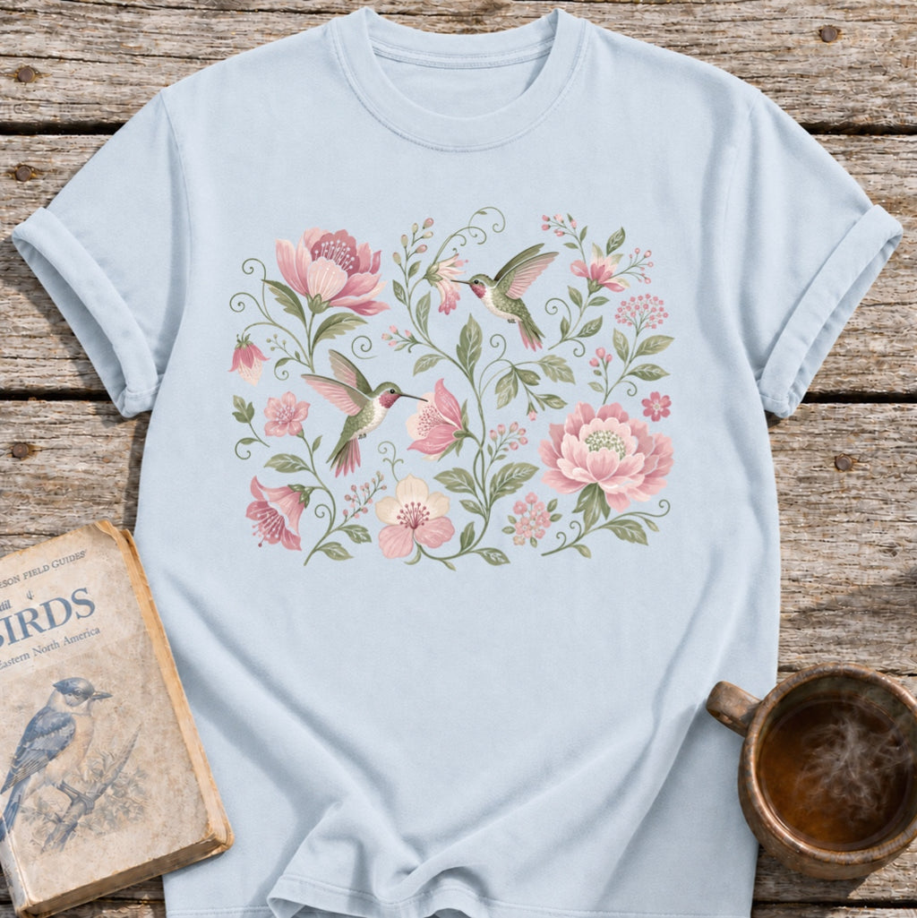 Hummingbirds Floral T-Shirt