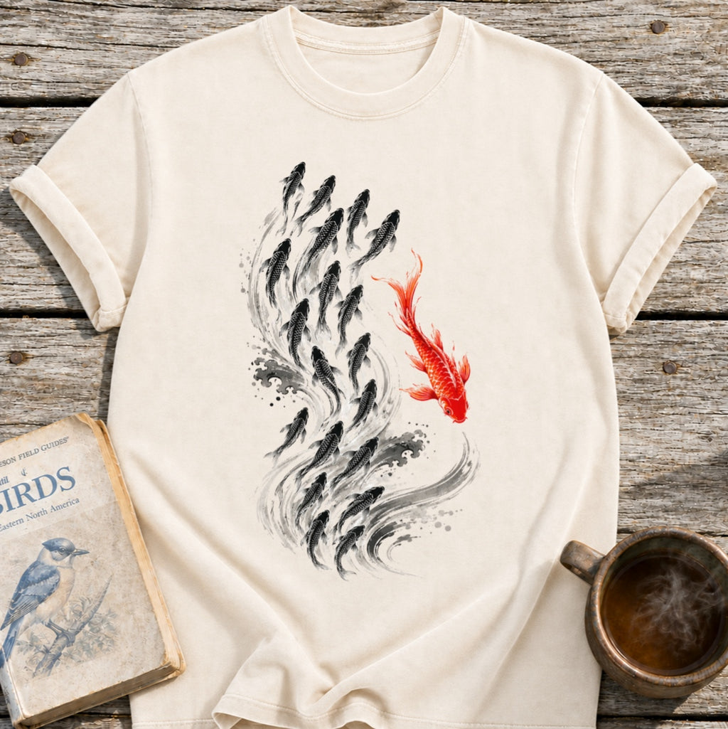 Koi Fish Against the Current T-Shirt