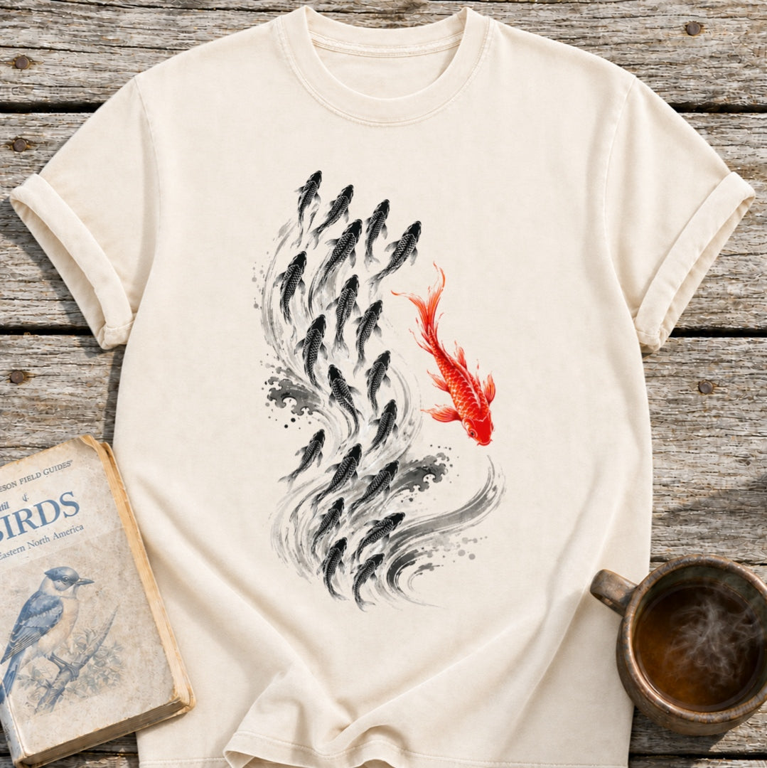 Koi Fish Against the Current T-Shirt