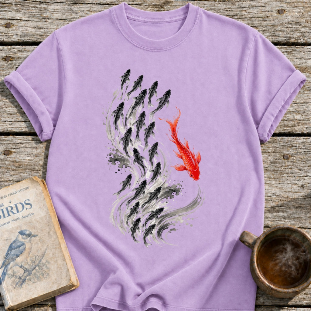Koi Fish Against the Current T-Shirt