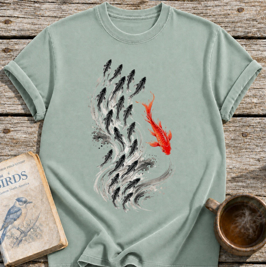 Koi Fish Against the Current T-Shirt