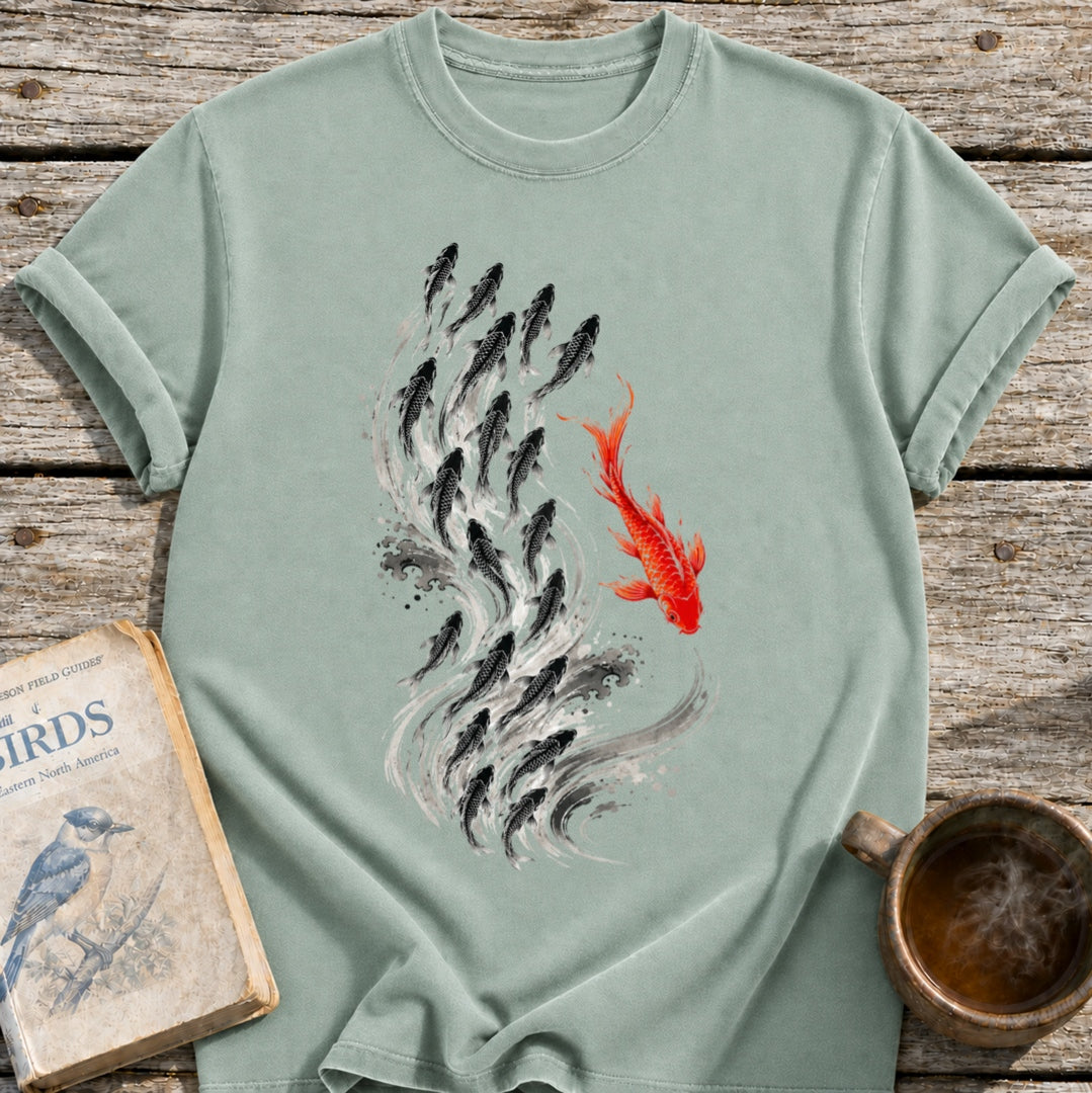 Koi Fish Against the Current T-Shirt