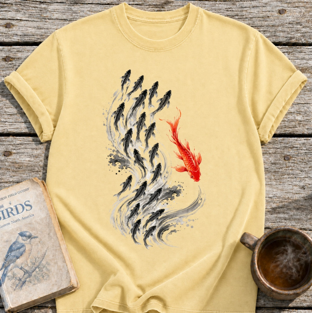 Koi Fish Against the Current T-Shirt