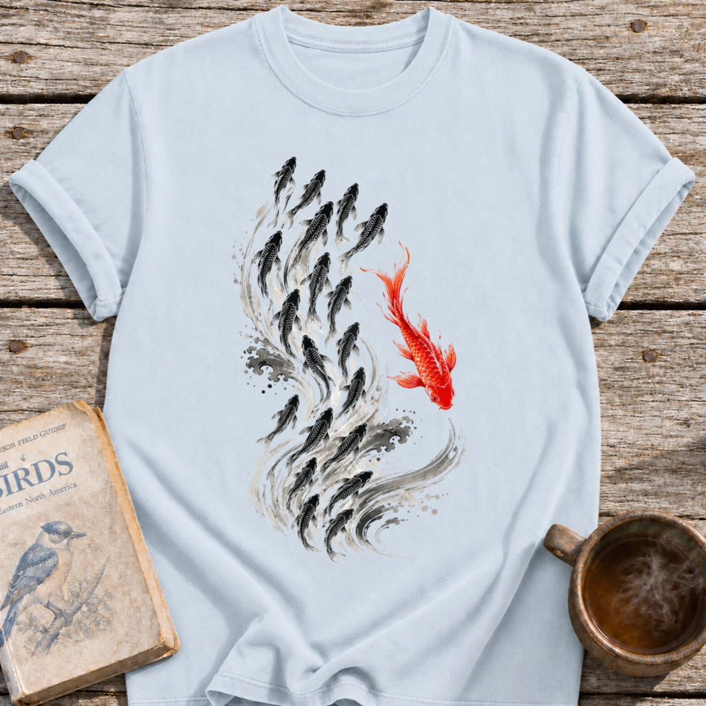 Koi Fish Against the Current T-Shirt