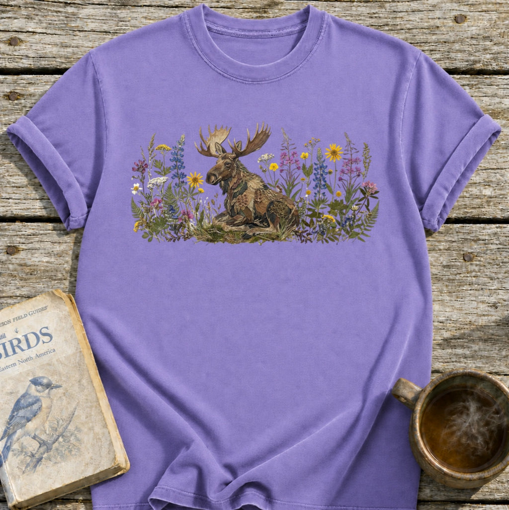 Moose Pressed Flowers T-Shirt