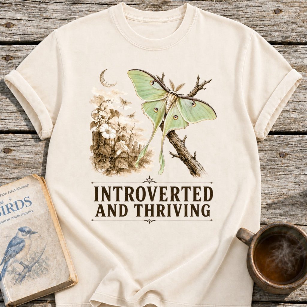 Moth Introverted and Thriving T-Shirt