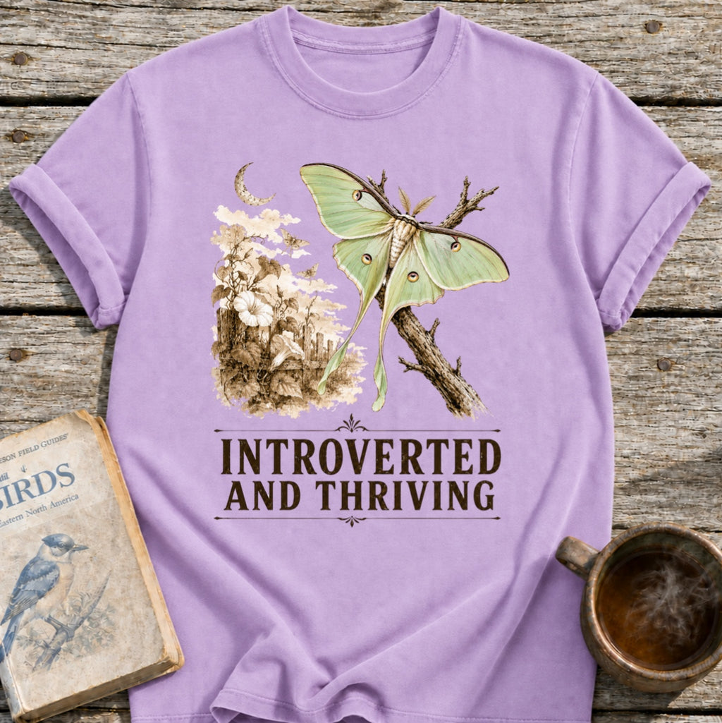Moth Introverted and Thriving T-Shirt