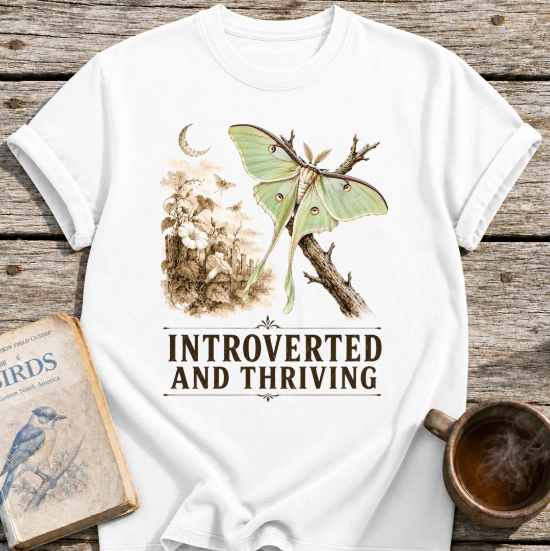 Moth Introverted and Thriving T-Shirt