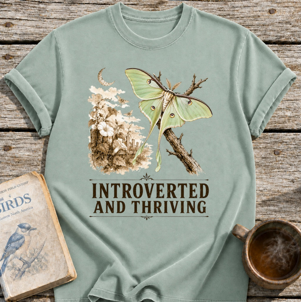 Moth Introverted and Thriving T-Shirt