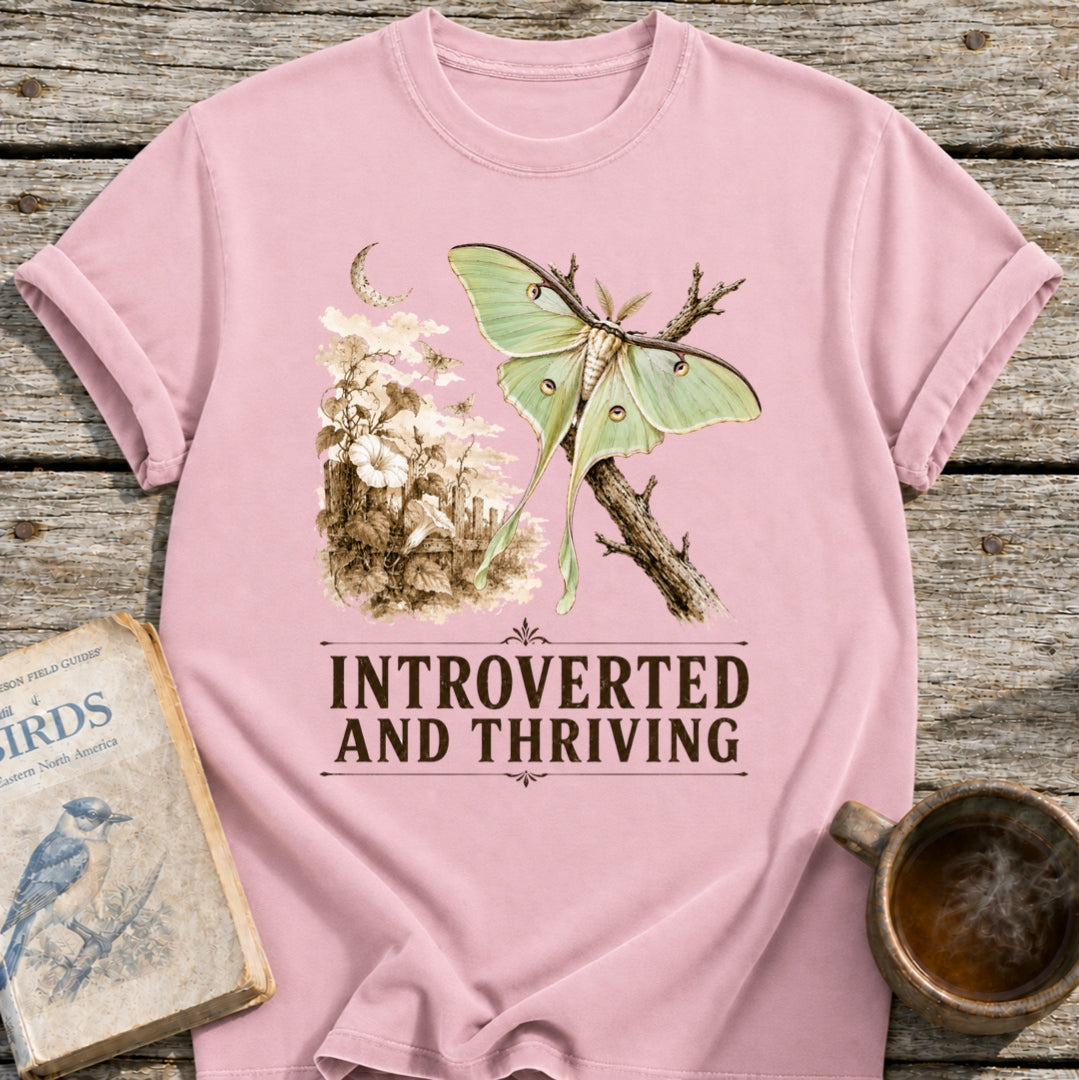 Moth Introverted and Thriving T-Shirt