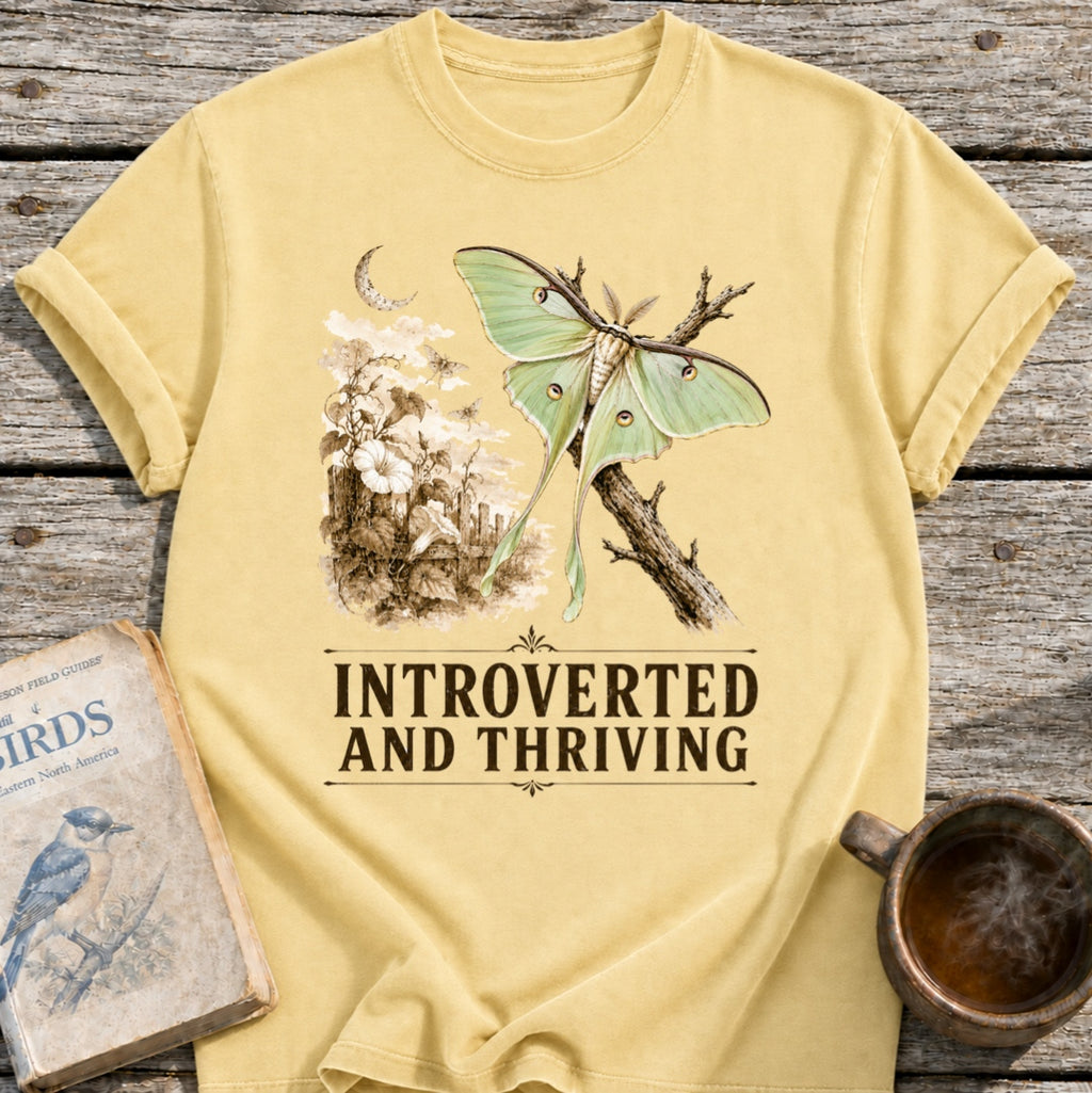 Moth Introverted and Thriving T-Shirt
