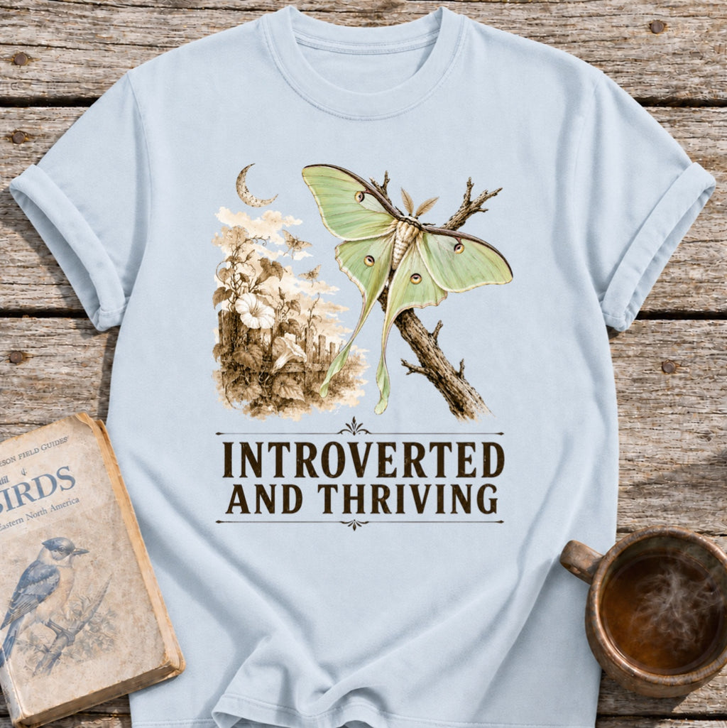 Moth Introverted and Thriving T-Shirt