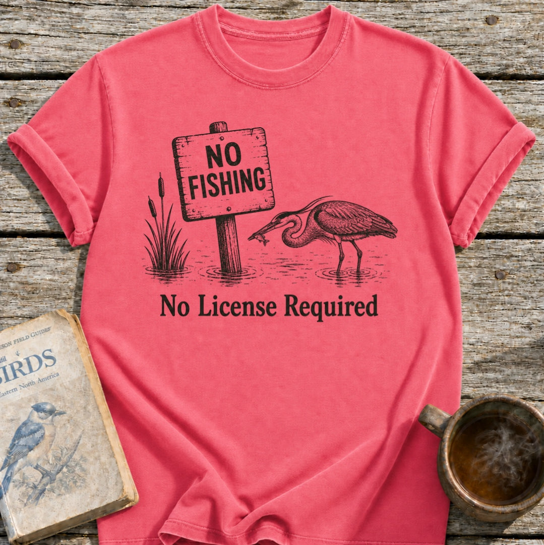 No Fishing Heron T-Shirt