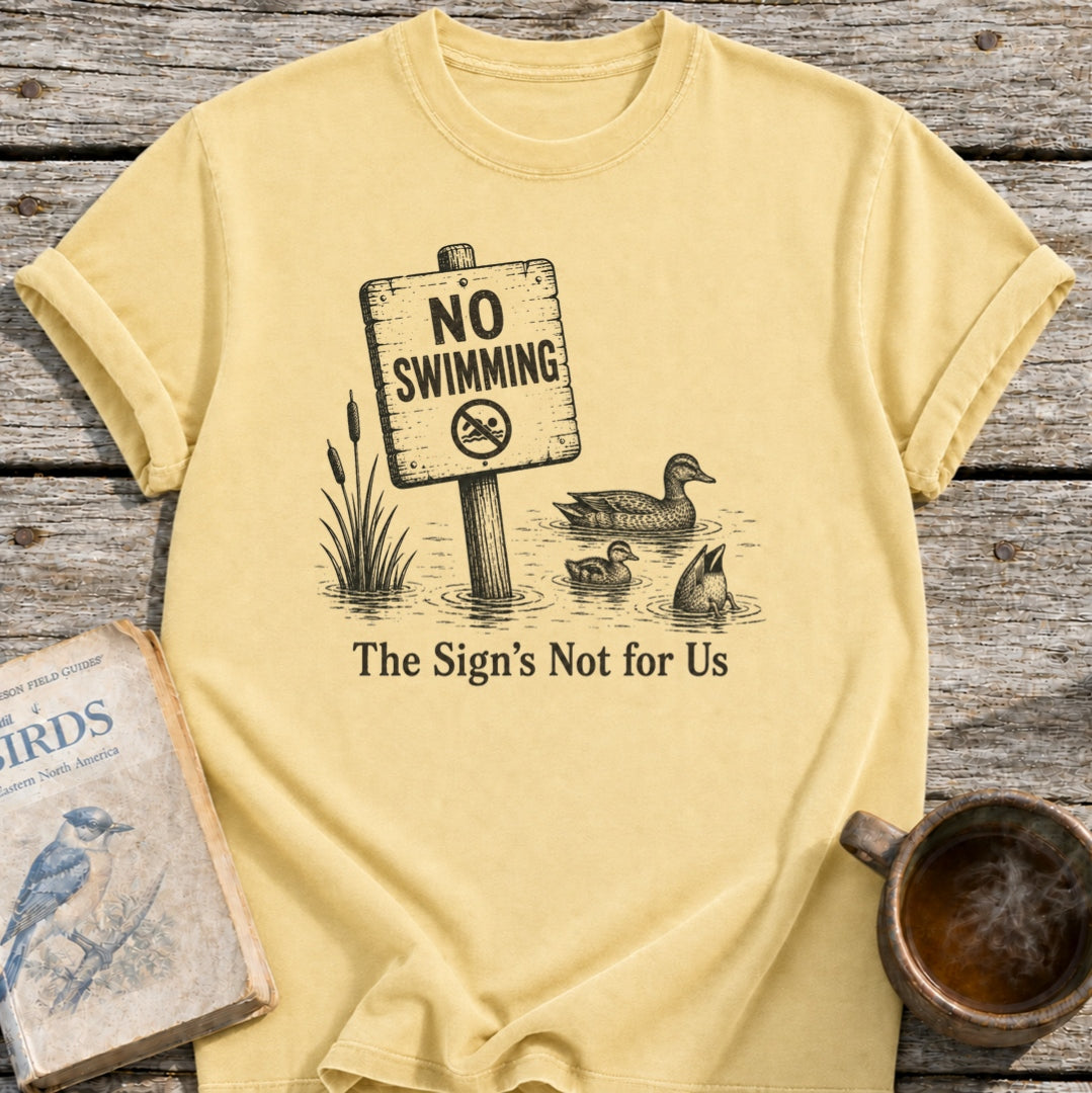 No Swimming Ducks T-Shirt