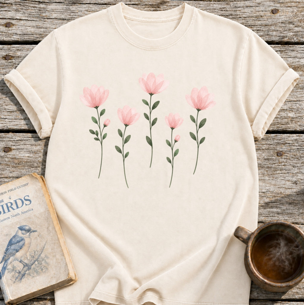 Pink Pressed Flowers T-Shirt