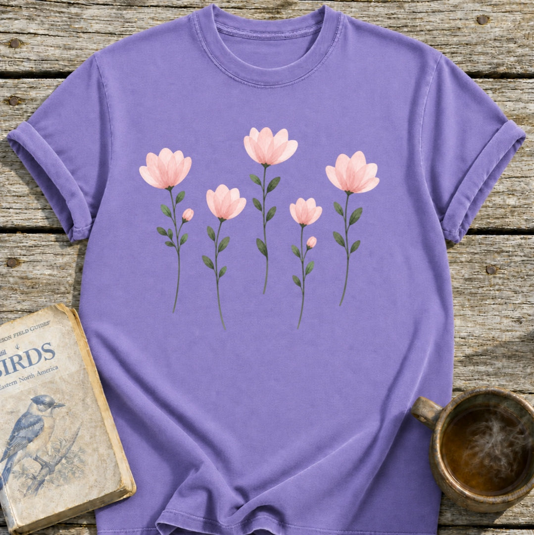 Pink Pressed Flowers T-Shirt