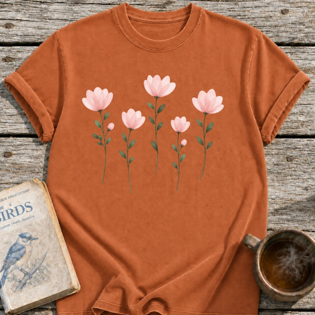 Pink Pressed Flowers T-Shirt