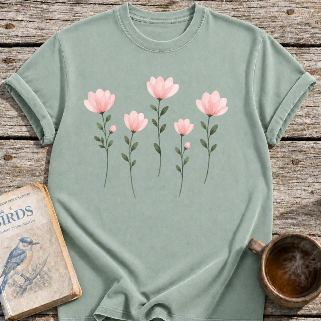 Pink Pressed Flowers T-Shirt