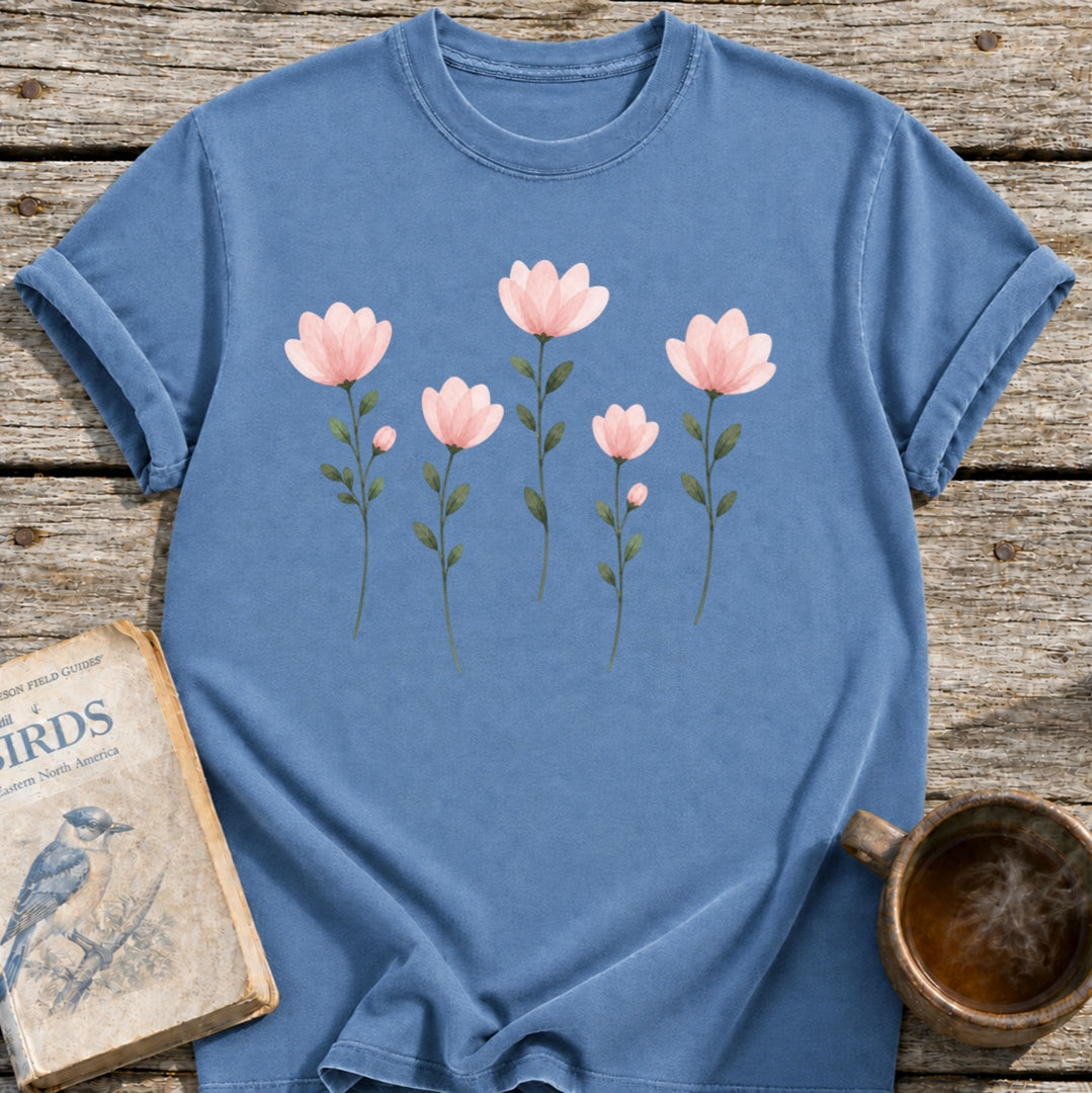 Pink Pressed Flowers T-Shirt