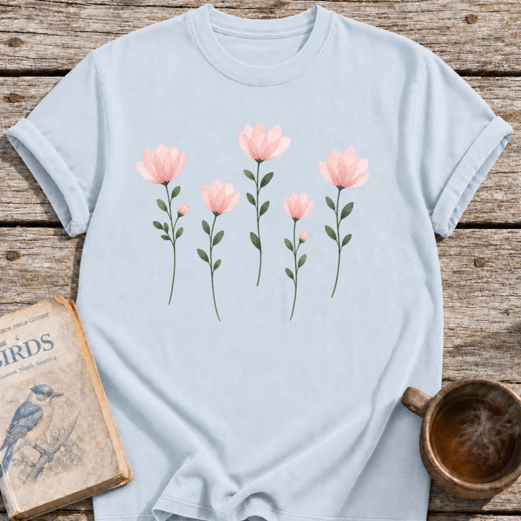 Pink Pressed Flowers T-Shirt