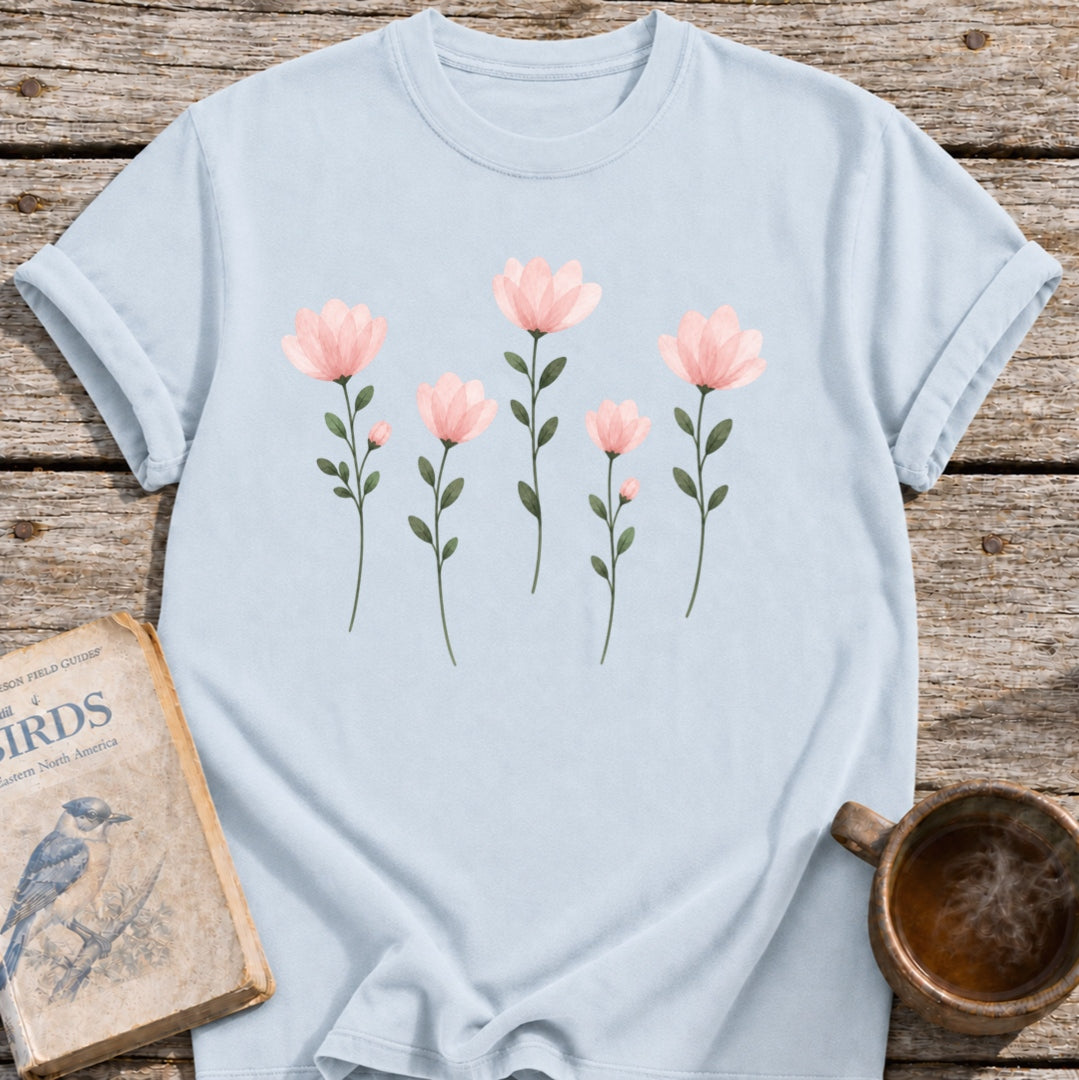 Pink Pressed Flowers T-Shirt