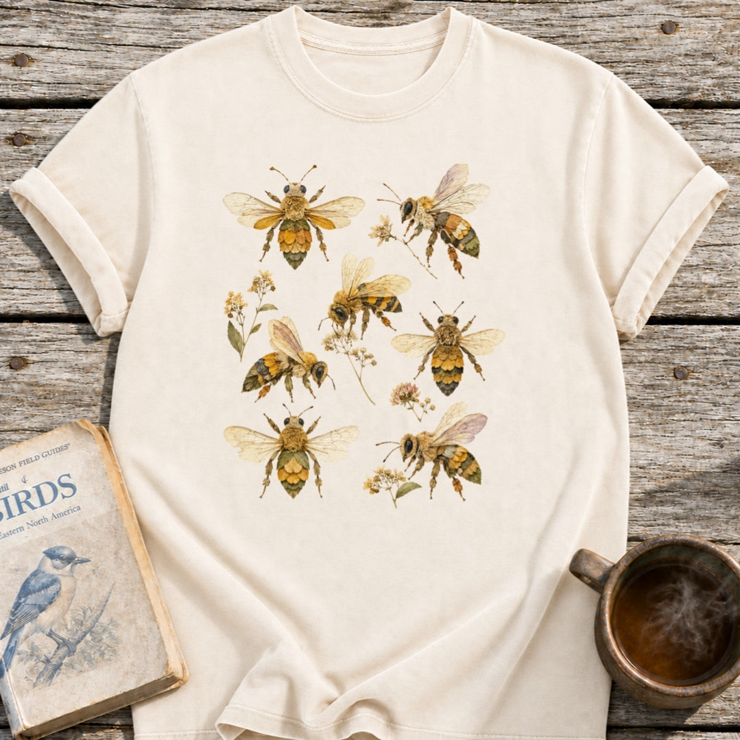 Pressed Flowers Bees T-Shirt