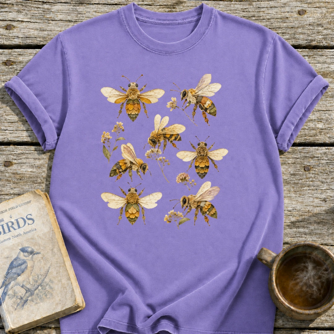 Pressed Flowers Bees T-Shirt