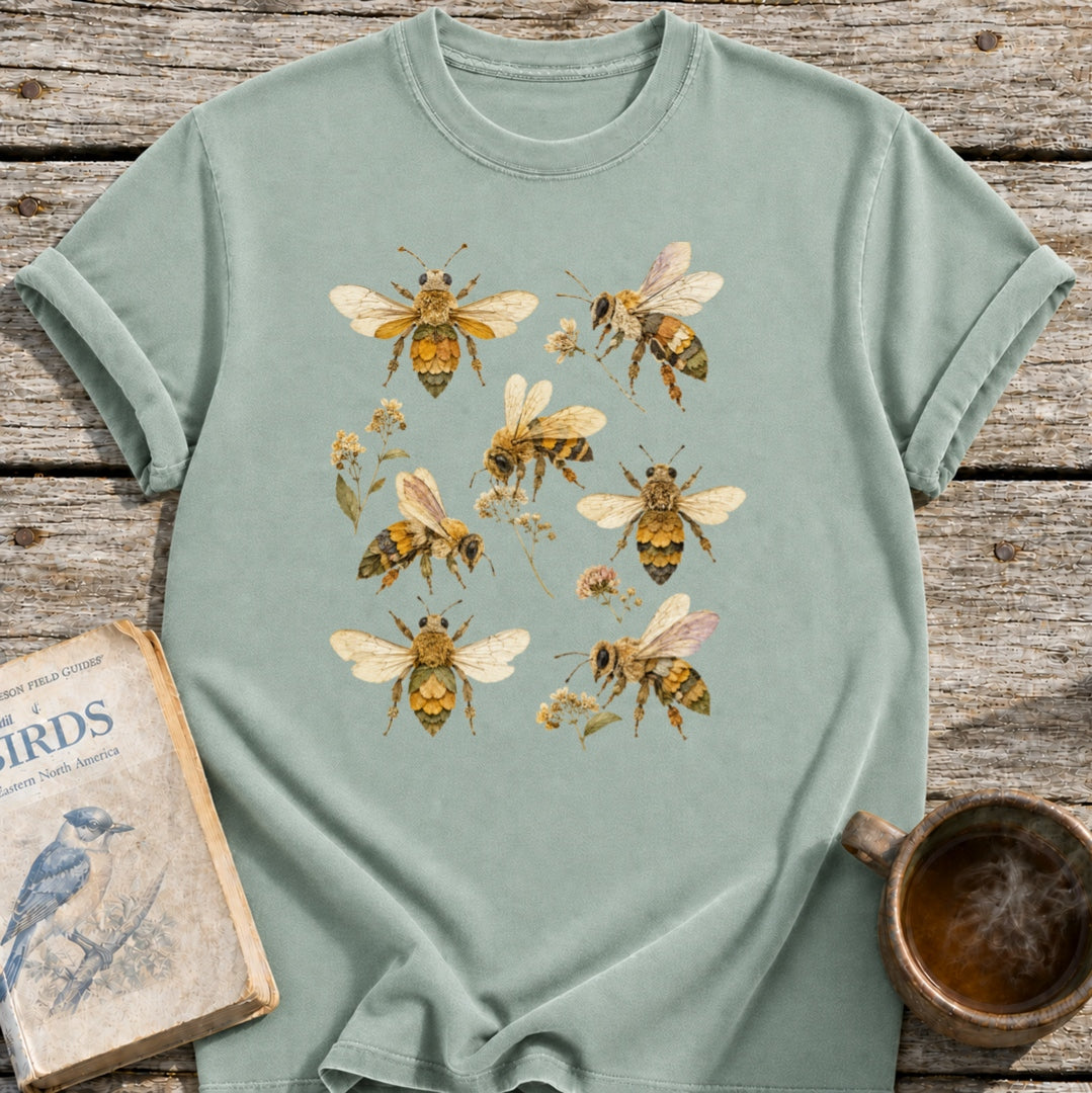 Pressed Flowers Bees T-Shirt