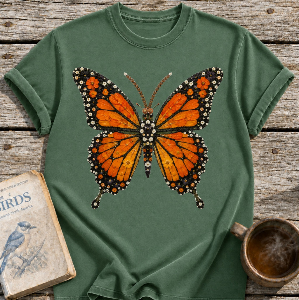 Pressed Flowers Butterfly T-Shirt