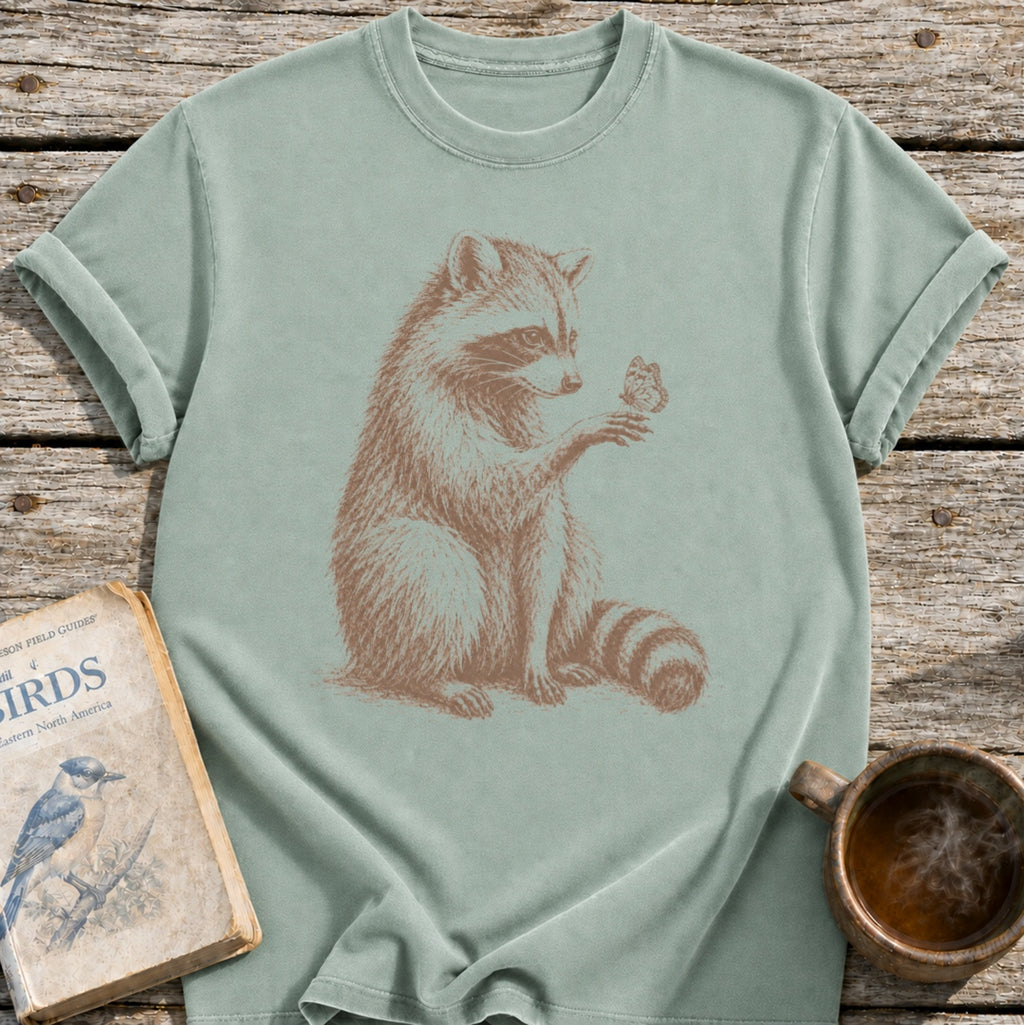 Raccoon Butterfly Wonder T-Shirt