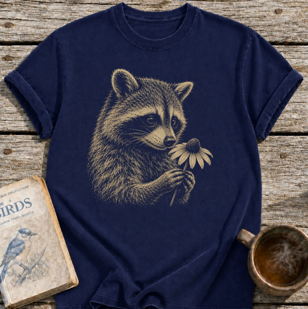 Raccoon Flower T-Shirt