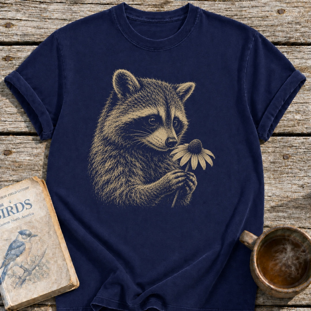 Raccoon Flower T-Shirt