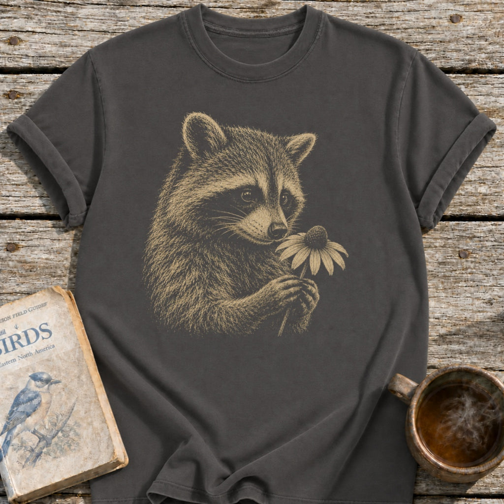 Raccoon Flower T-Shirt