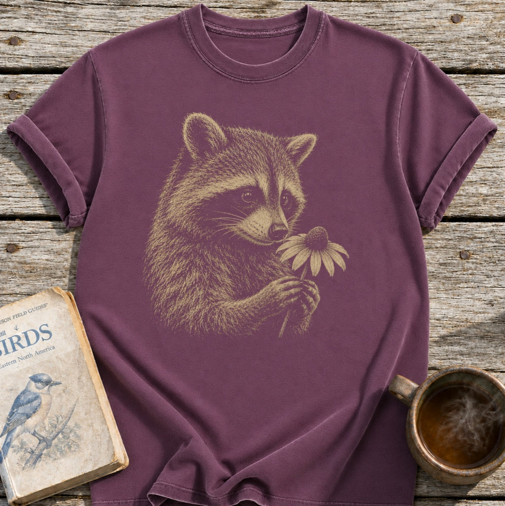Raccoon Flower T-Shirt