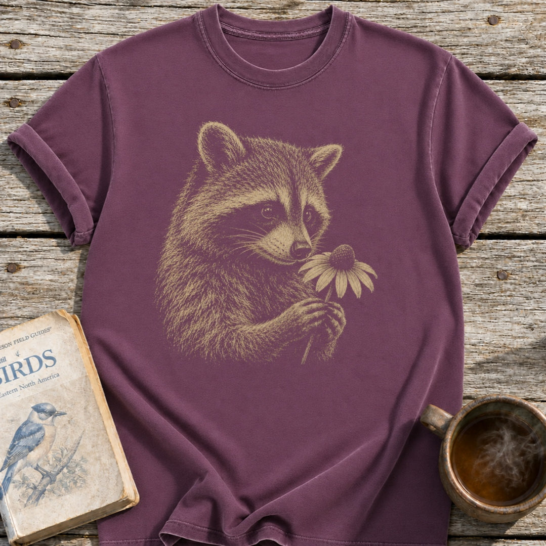 Raccoon Flower T-Shirt