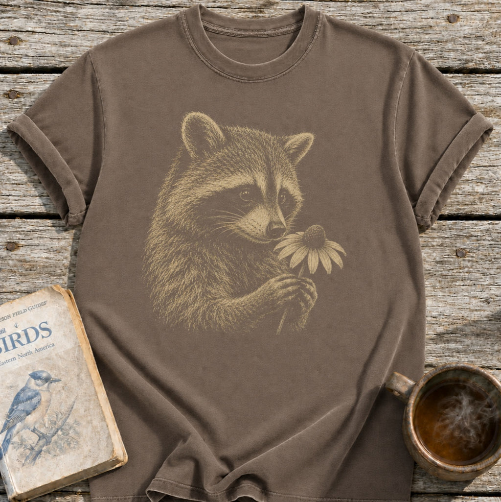 Raccoon Flower T-Shirt