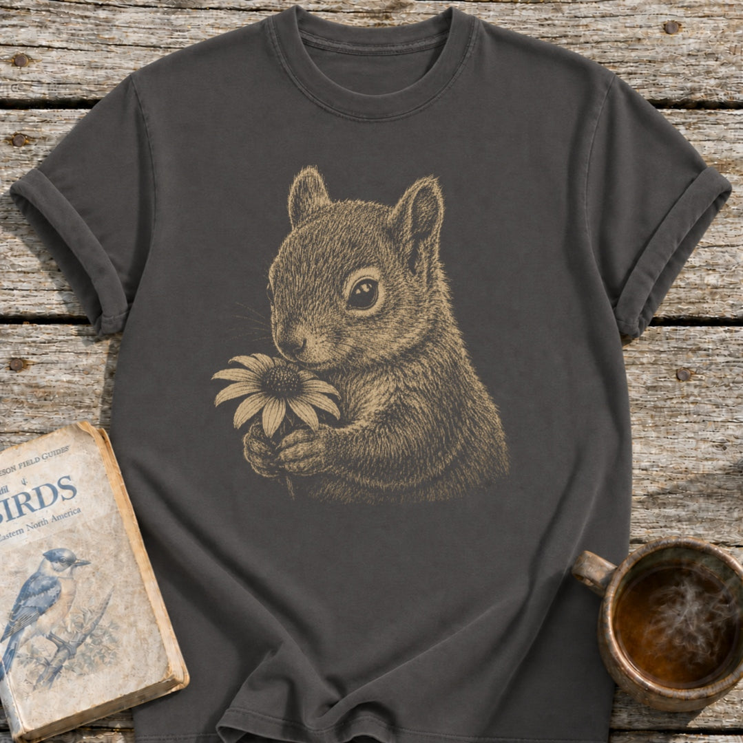 Squirrel with Flower T-Shirt