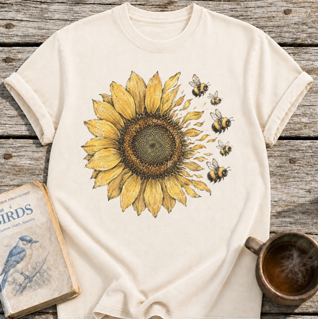 Sunflower into Bees T-Shirt
