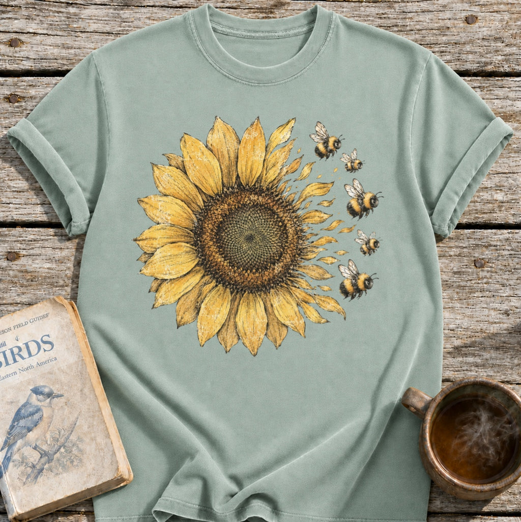Sunflower into Bees T-Shirt