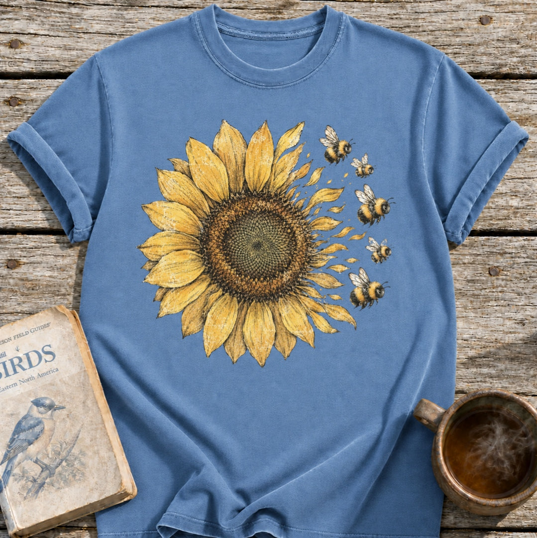 Sunflower into Bees T-Shirt
