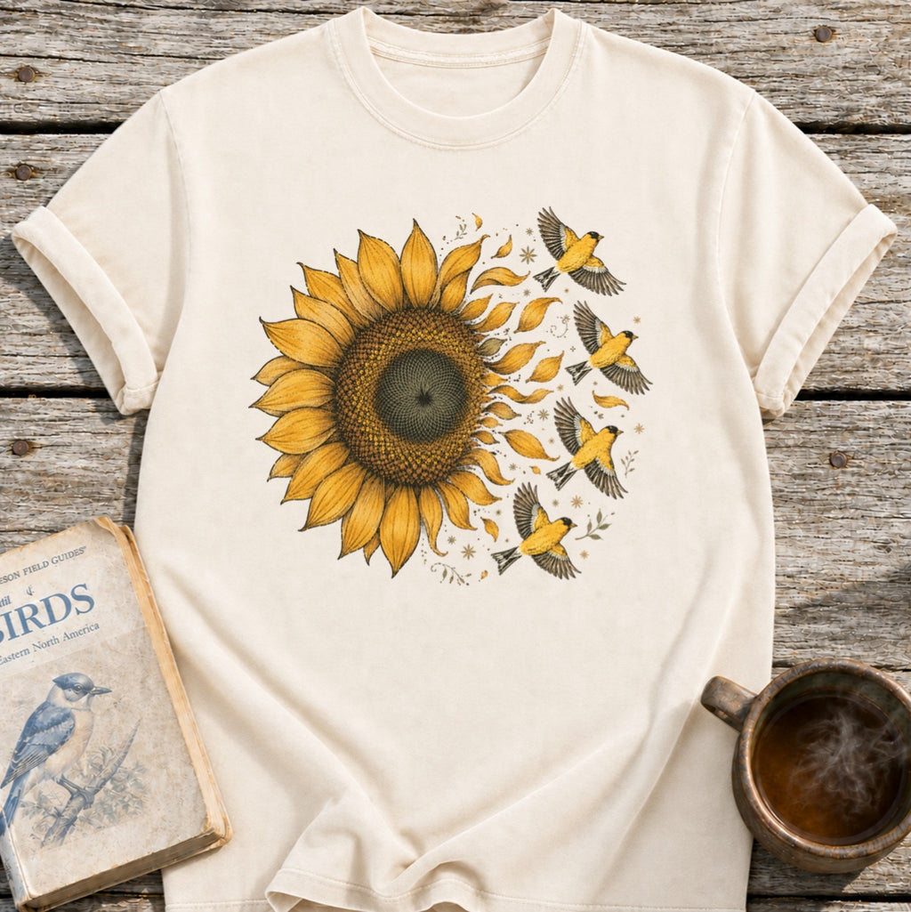 Sunflower into Birds T-Shirt