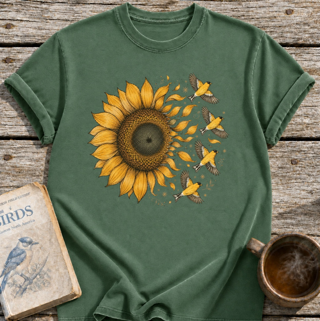 Sunflower into Birds T-Shirt